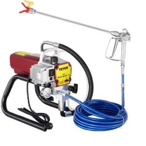 VEVOR Airless Peinture 1500 W Pistolet a Peinture Airless Électrique Machine de Pulvérisation 2,2 L/min Sans Air Pulverisateur Peinture Airless avec Tuyau Haute Pression 15 m pour Navires Ponts