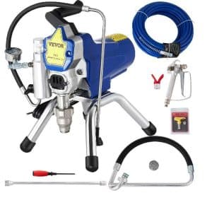 VEVOR Airless Peinture 2000W Pistolet a Peinture Airless Électrique Machine de Pulvérisation 2.5L/min Sans Air Pulverisateur Peinture Airless avec Tuyau Haute Pression 15m pour Navires Ponts