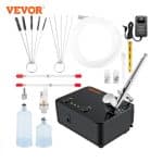 Kit d’aérographe à double Action, système d’aérographe multifonctionnel, compresseur 0.3mm, pistolet de pulvérisation pour peinture de gâteau, modèle de maquillage des ongles