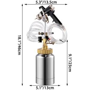 Pot à peinture haute pression 2L, réservoir de pulvérisation avec buse de 1.8mm, pistolet et tuyau pour revêtement de finition industriel et Commercial